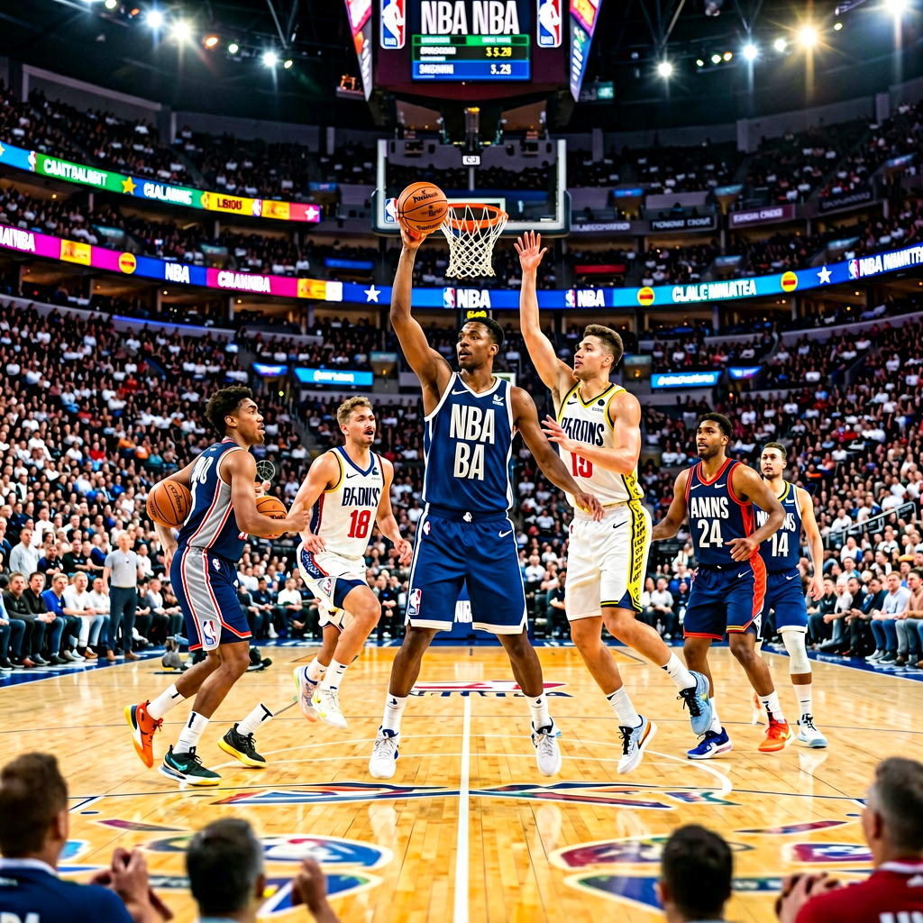 NBA篮球职业联赛赛场全景
